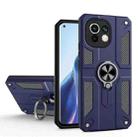 For Xiaomi Mi 11 Carbon Fiber Pattern PC + TPU Protective Case with Ring Holder(Sapphire Blue) - 1