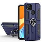 For Xiaomi Redmi 9C Carbon Fiber Pattern PC + TPU Protective Case with Ring Holder(Sapphire Blue) - 1