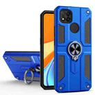 For Xiaomi Redmi 9C Carbon Fiber Pattern PC + TPU Protective Case with Ring Holder(Dark Blue) - 1