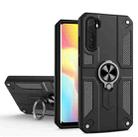 For Xiaomi Mi Note 10 Lite Carbon Fiber Pattern PC + TPU Protective Case with Ring Holder(Black) - 1