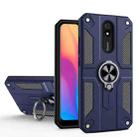 For Xiaomi Redmi 8A Carbon Fiber Pattern PC + TPU Protective Case with Ring Holder(Sapphire Blue) - 1