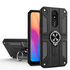 For Xiaomi Redmi 8A Carbon Fiber Pattern PC + TPU Protective Case with Ring Holder(Black) - 1