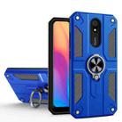 For Xiaomi Redmi 8A Carbon Fiber Pattern PC + TPU Protective Case with Ring Holder(Dark Blue) - 1