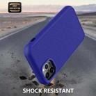For iPhone 13 Solid Color PC + Silicone Shockproof Skid-proof Dust-proof Case(Dark Blue) - 4