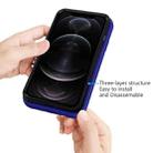 For iPhone 13 Solid Color PC + Silicone Shockproof Skid-proof Dust-proof Case(Dark Blue) - 5