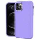 For iPhone 13 Solid Color PC + Silicone Shockproof Skid-proof Dust-proof Case(Purple) - 1