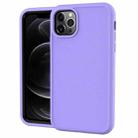 For iPhone 13 Pro Solid Color PC + Silicone Shockproof Skid-proof Dust-proof Case (Purple) - 1