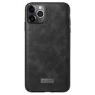 For iPhone 11 Pro Max SULADA Shockproof TPU + Handmade Leather Protective Case(Black) - 1