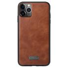 For iPhone 11 Pro Max SULADA Shockproof TPU + Handmade Leather Protective Case(Brown) - 1