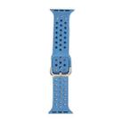 Silicone Watch Band For Apple Watch Ultra 49mm / Series 8&7 45mm / SE 2&6&SE&5&4 44mm / 3&2&1 42mm(Azure Blue) - 1