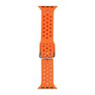 Silicone Watch Band For Apple Watch Ultra 49mm&Watch Ultra 2 49mm / Series 9&8&7 45mm / SE 3&SE 2&6&SE&5&4 44mm / 3&2&1 42mm(Orange) - 1