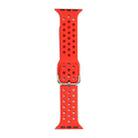 Silicone Watch Band For Apple Watch Ultra 49mm / Series 8&7 45mm / SE 2&6&SE&5&4 44mm / 3&2&1 42mm(Red) - 1