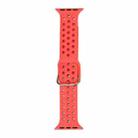 Silicone Watch Band For Apple Watch Ultra 49mm / Series 8&7 45mm / SE 2&6&SE&5&4 44mm / 3&2&1 42mm(Rose Red) - 1