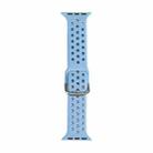 Silicone Watch Band For Apple Watch Ultra 49mm / Series 8&7 45mm / SE 2&6&SE&5&4 44mm / 3&2&1 42mm(Light Blue) - 1