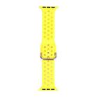 Silicone Watch Band For Apple Watch Ultra 49mm / Series 8&7 45mm / SE 2&6&SE&5&4 44mm / 3&2&1 42mm(Shiny Yellow) - 1