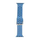 Silicone Watch Band For Apple Watch Series 8&7 41mm / SE 2&6&SE&5&4 40mm / 3&2&1 38mm(Azure Blue) - 1