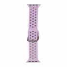 Silicone Watch Band For Apple Watch Series 9&8&7 41mm / SE 3&SE 2&6&SE&5&4 40mm / 3&2&1 38mm(Purple) - 1