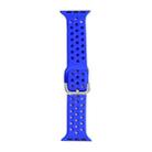 Silicone Watch Band For Apple Watch Series 8&7 41mm / SE 2&6&SE&5&4 40mm / 3&2&1 38mm(Sapphire Blue) - 1