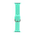 Silicone Watch Band For Apple Watch Series 8&7 41mm / SE 2&6&SE&5&4 40mm / 3&2&1 38mm(Ice Blue) - 1