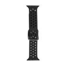 Silicone Watch Band For Apple Watch Series 9&8&7 41mm / SE 3&SE 2&6&SE&5&4 40mm / 3&2&1 38mm(Black) - 1