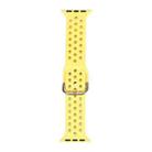 Silicone Watch Band For Apple Watch Series 8&7 41mm / SE 2&6&SE&5&4 40mm / 3&2&1 38mm(Yellow) - 1