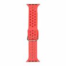 Silicone Watch Band For Apple Watch Series 9&8&7 41mm / SE 3&SE 2&6&SE&5&4 40mm / 3&2&1 38mm(Rose Red) - 1