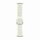 Silicone Watch Band For Apple Watch Series 9&8&7 41mm / SE 3&SE 2&6&SE&5&4 40mm / 3&2&1 38mm(Light White) - 1