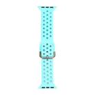 Silicone Watch Band For Apple Watch Series 9&8&7 41mm / SE 3&SE 2&6&SE&5&4 40mm / 3&2&1 38mm(Sky Blue) - 1