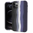 For iPhone 13 Pro Rainbow Silicone +PC Shockproof Skid-proof Dust-proof Case (Rainbow Black) - 1