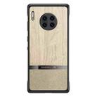 For Huawei Mate 30 Pro Shang Rui Wood Grain Skin PU + TPU Shockproof Case(Wood Color) - 1