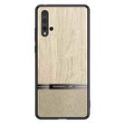 For Huawei nova 5 Shang Rui Wood Grain Skin PU + TPU Shockproof Case(Wood Color) - 1
