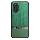 For Huawei nova 8 5G Shang Rui Wood Grain Skin PU + TPU Shockproof Case(Green) - 1