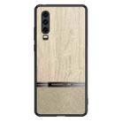 For Huawei P30 Shang Rui Wood Grain Skin PU + TPU Shockproof Case(Wood Color) - 1