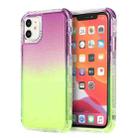 For iPhone 11 3 In 1 Dreamland PC + TPU Gradient Two-color Transparent Border Protective Case (Purple Green) - 1