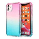 For iPhone 11 Pro Max 3 In 1 Dreamland PC + TPU Gradient Two-color Transparent Border Protective Case (Pink Blue) - 1