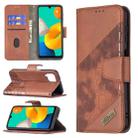 For Samsung Galaxy M32 Matching Color Crocodile Texture Horizontal Flip PU Leather Case with Wallet & Holder & Card Slots(Brown) - 1