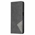 For OPPO A74 5G / A93 5G / A54 5G Rhombus Texture Horizontal Flip Magnetic Leather Case with Holder & Card Slots(Black) - 2