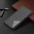 For OPPO A74 5G / A93 5G / A54 5G Rhombus Texture Horizontal Flip Magnetic Leather Case with Holder & Card Slots(Black) - 7