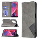 For OPPO A74 5G / A93 5G / A54 5G Rhombus Texture Horizontal Flip Magnetic Leather Case with Holder & Card Slots(Grey) - 1