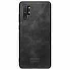 For Huawei Mate 30 SULADA Shockproof TPU + Handmade Leather Protective Case(Black) - 1