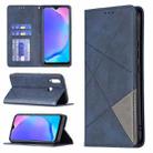For vivo Y11/Y15/Y12/Y17 Rhombus Texture Horizontal Flip Magnetic Leather Case with Holder & Card Slots(Blue) - 1