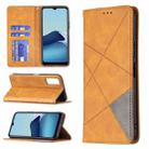 For vivo Y20 Rhombus Texture Horizontal Flip Magnetic Leather Case with Holder & Card Slots(Yellow) - 1