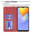 For vivo Y51 2020 / Y51a / Y51s Rhombus Texture Horizontal Flip Magnetic Leather Case with Holder & Card Slots(Red) - 4