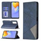 For vivo Y51 2020 / Y51a / Y51s Rhombus Texture Horizontal Flip Magnetic Leather Case with Holder & Card Slots(Blue) - 1