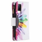 For vivo V21 Colored Drawing Pattern Zipper Horizontal Flip Leather Case with Holder & Card Slots & Wallet(Sun Flower) - 3
