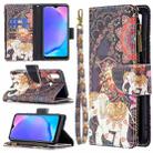 For vivo Y11/Y15/Y12/Y17 Colored Drawing Pattern Zipper Horizontal Flip Leather Case with Holder & Card Slots & Wallet(Flower Elephants) - 1