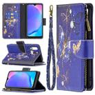 For vivo Y11/Y15/Y12/Y17 Colored Drawing Pattern Zipper Horizontal Flip Leather Case with Holder & Card Slots & Wallet(Purple Butterfly) - 1