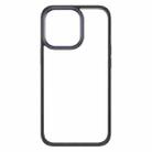 For iPhone 13 Pro ROCK PC + TPU Udun Transparent Protective Case (Black) - 1