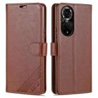 AZNS Sheepskin Texture Horizontal Flip Leather Case with Holder & Card Slots & Wallet For Honor 50 Pro(Brown) - 1