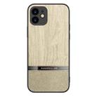 Shang Rui Wood Grain Skin PU + TPU Shockproof Case For iPhone 12(Wood Color) - 1